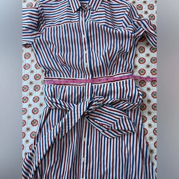 J. Crew Striped Midi Dress - Red, Blue, White - Picture 9 of 10
